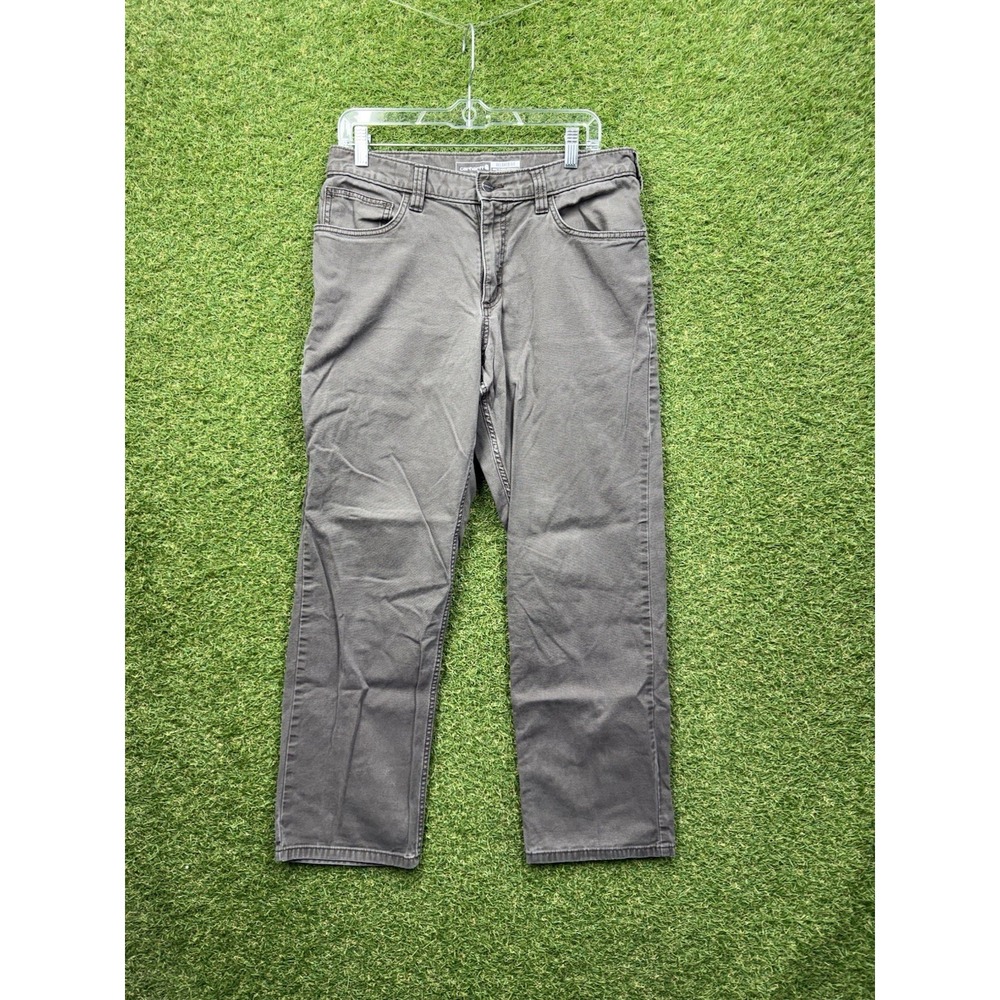 Carhartt Work Pants Mens 33x30 Relaxed Fit 5 Pocket Khaki Rugged Fit Carpenter